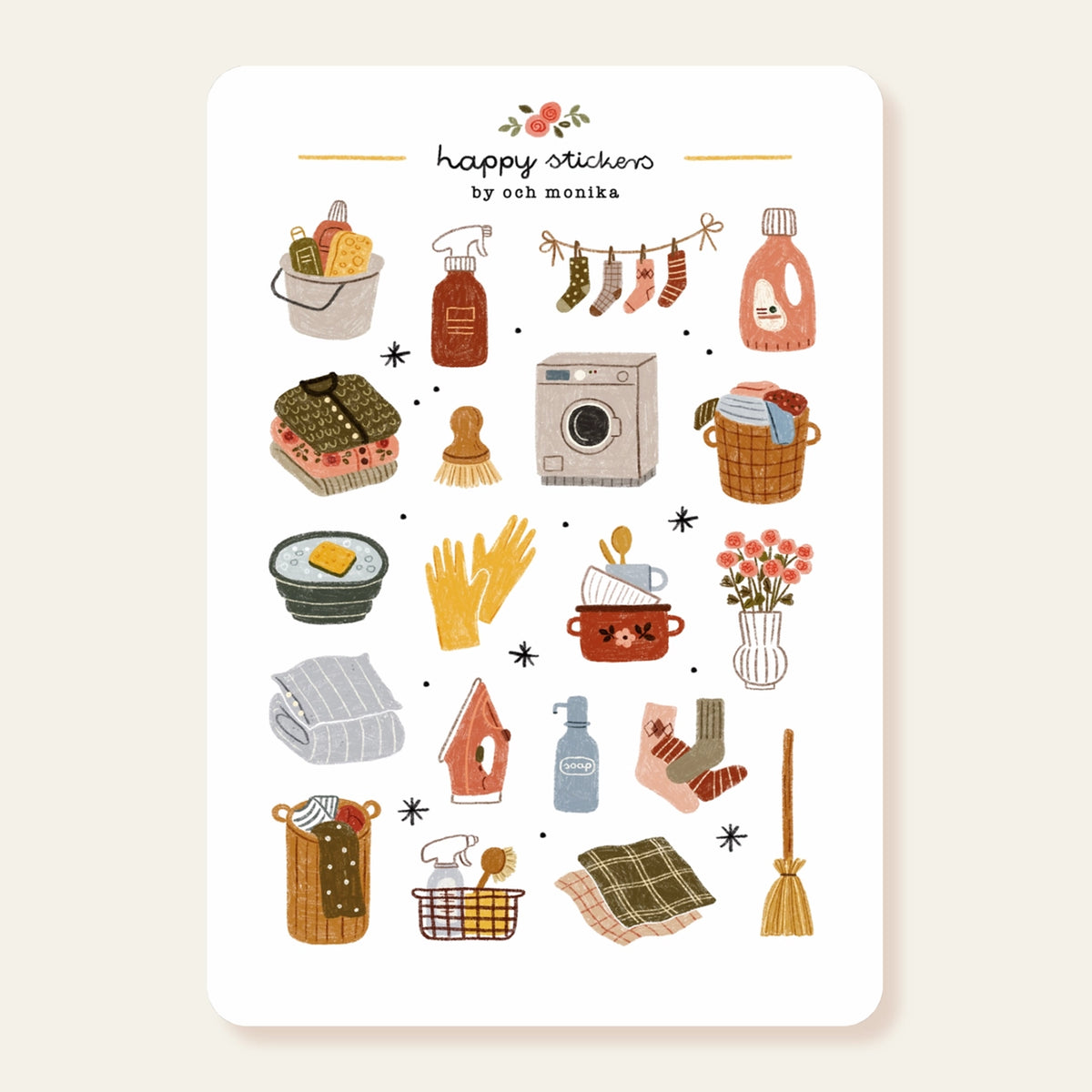 Och Monika Stickers - Cleaning Day