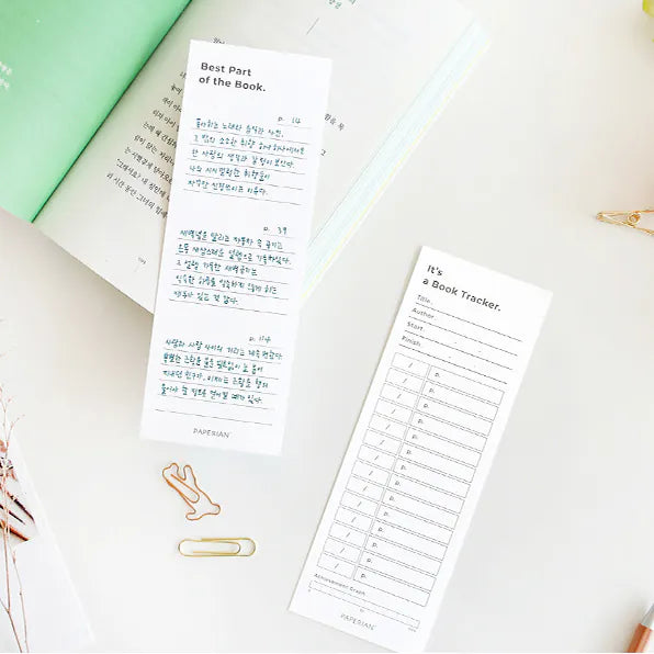 Paperian Book Tracker Bookmarks Pack of 12