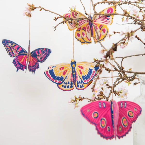 East End Press Butterflies Paper Ornaments