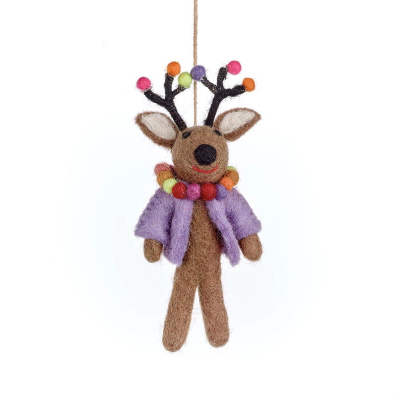 Donner the Neon Reindeer Tree Hanging Decoration