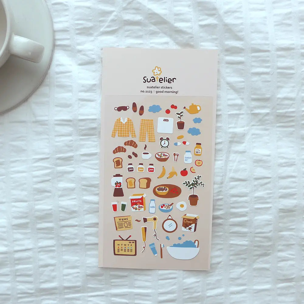 Suatelier Stickers no.1123 Good Morning