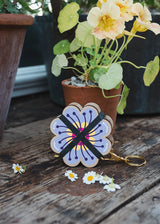 Studio Wald Keyring Flower Press - Pinks and Blues