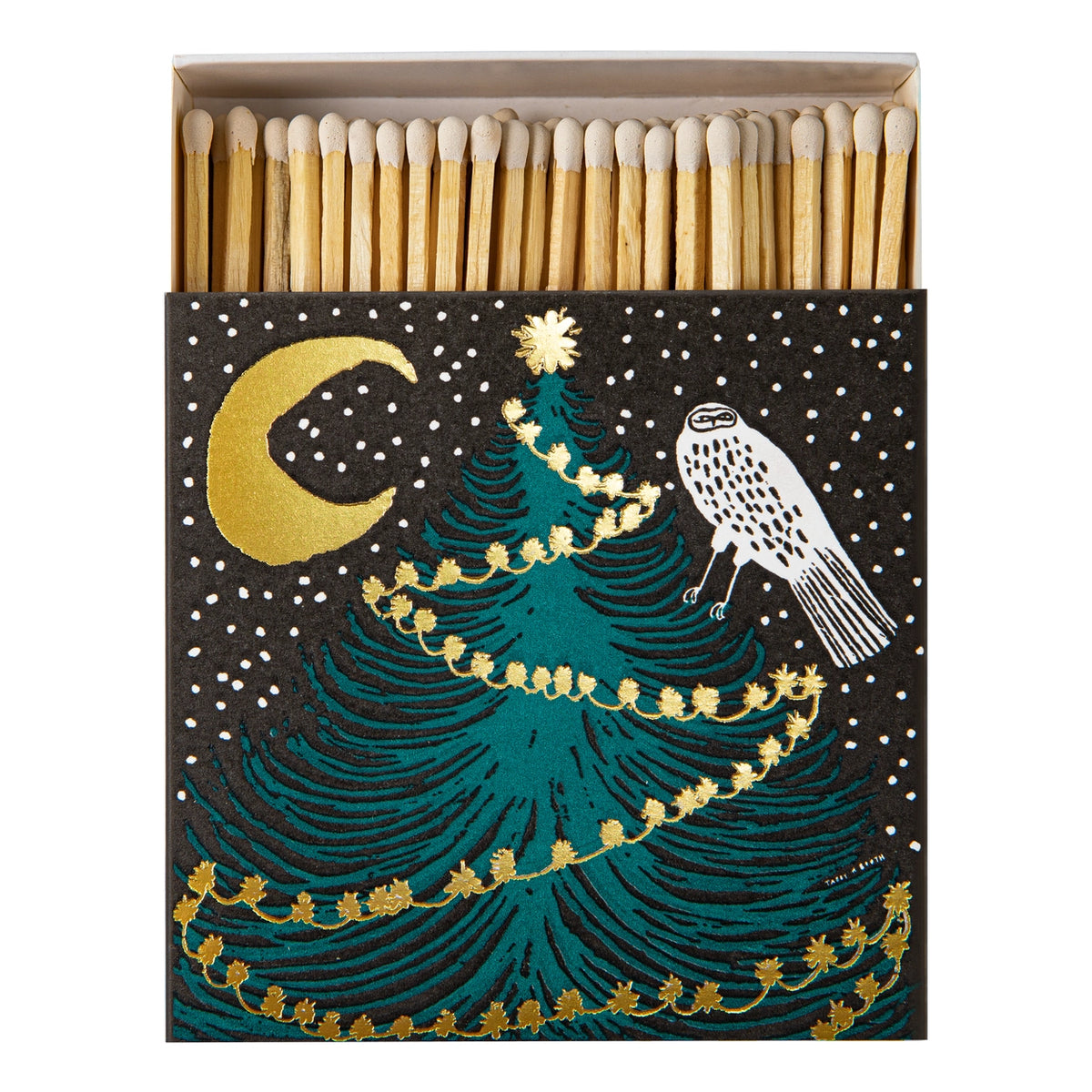 Archivist Owl, Moon and Tree Box of Matches - Store Pickup Only