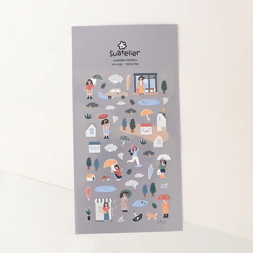 Suatelier Stickers no.1132 Rainy Day