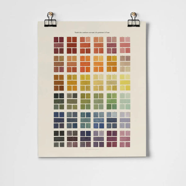 Watercolour Swatches Fine Art Print A3