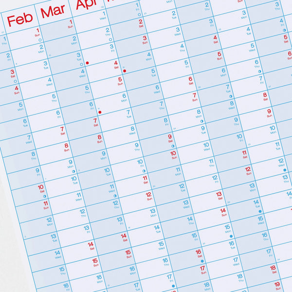 Crispin Finn 2026 Year Wall Planner - Portrait View