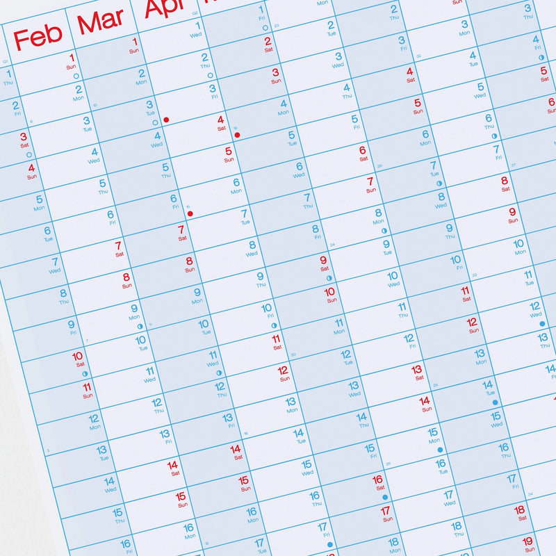 Crispin Finn 2026 Year Wall Planner - Portrait View