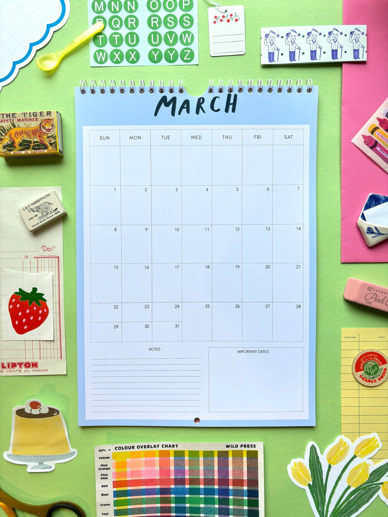 Kerrie Illustrates 2026 Random Things A4 Calendar