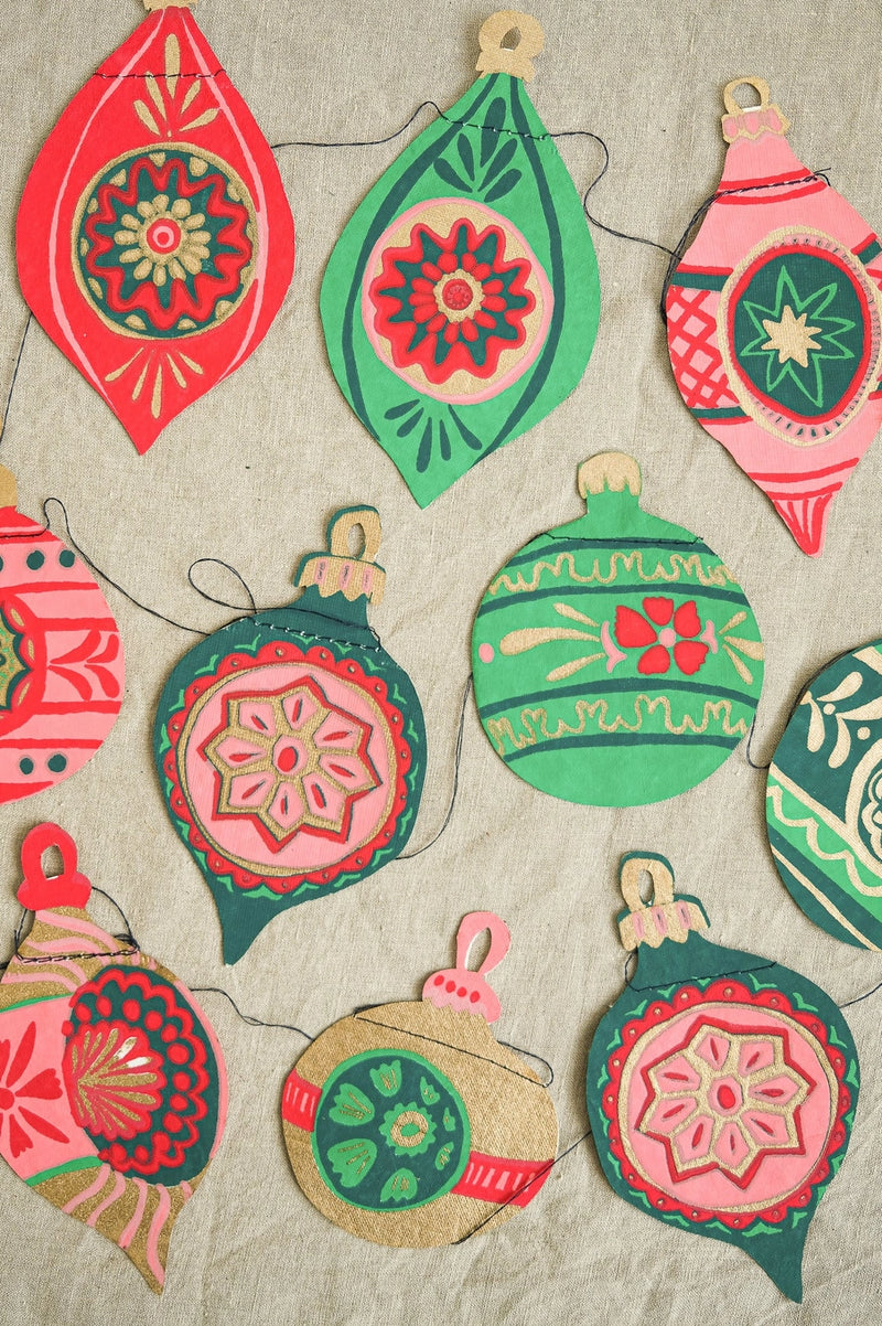 East End Press Christmas Bauble Garland