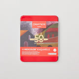 Caran d'Ache Neocolor II Aquarelle Wax Pastels Tin Set of 10  - 50 Years Special Edition - Dark Set