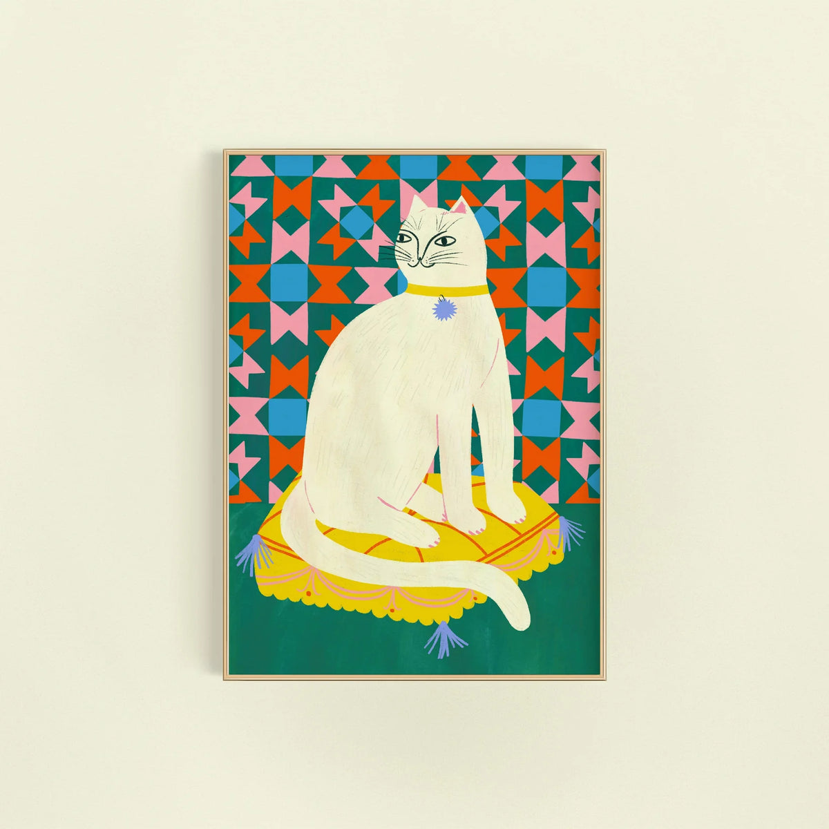 Kerrie Illustrates Staffordshire Cat A4 Print