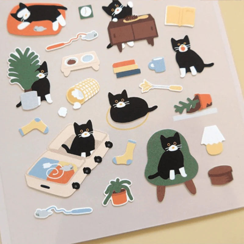 Suatelier Cat Stickers no.1139 Cat's Catch!