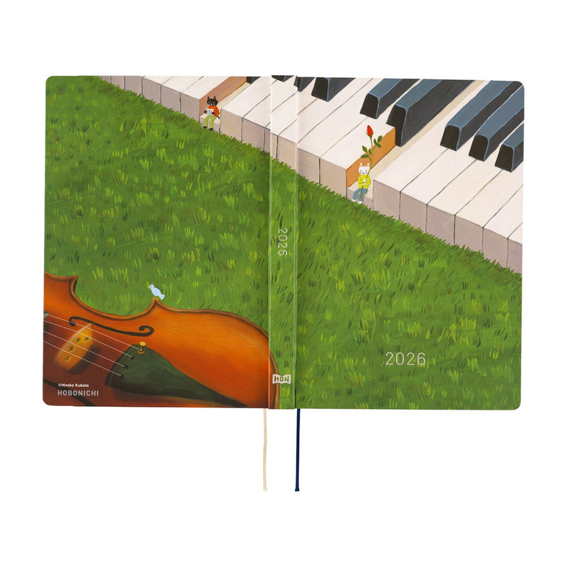 Hobonichi Techo A5 HON 2026 Hiroko Kubota: Waiting on the Chord (January Start)