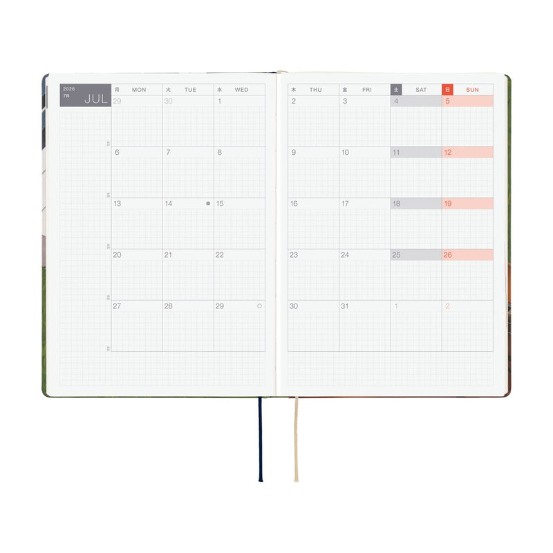 Hobonichi Techo A5 HON 2026 Hiroko Kubota: Waiting on the Chord (January Start)