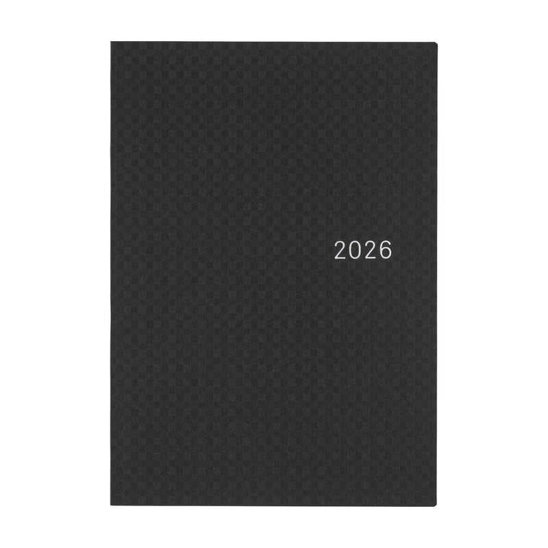 Hobonichi Techo A5 HON 2026 Paper Series: Black Gingham (January Start)