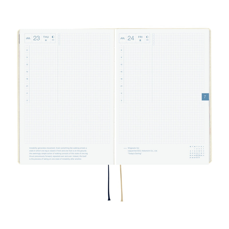 Hobonichi Techo A5 HON 2026 Slash - Ivory (January Start)
