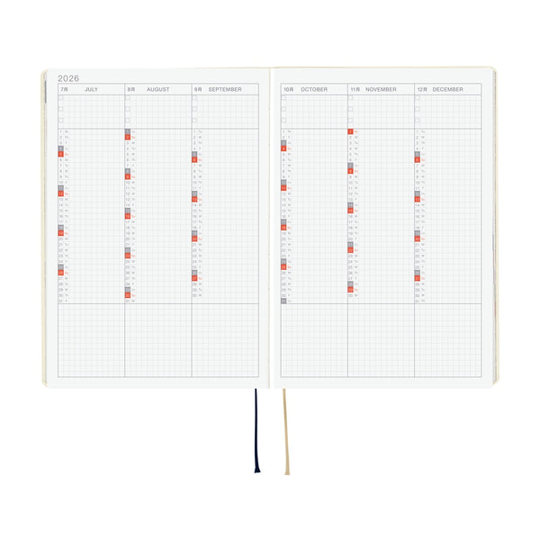 Hobonichi Techo A5 HON 2026 Slash - Ivory (January Start)