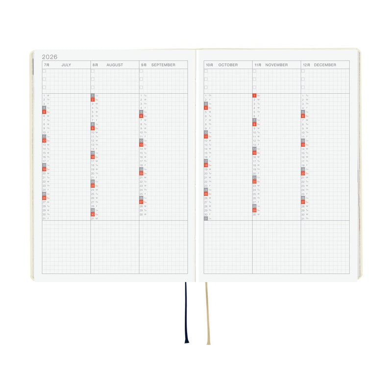 Hobonichi Techo A5 HON 2026 Slash - Ivory (January Start)