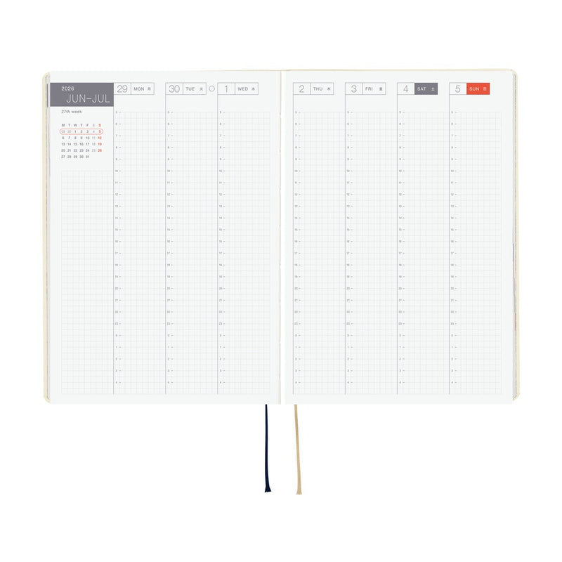 Hobonichi Techo A5 HON 2026 Slash - Ivory (January Start)