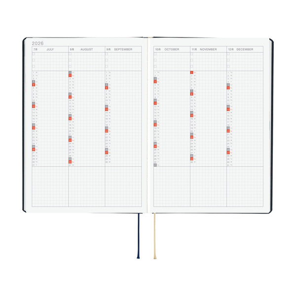 Hobonichi Techo A5 HON 2026 Slash - Navy (January Start)