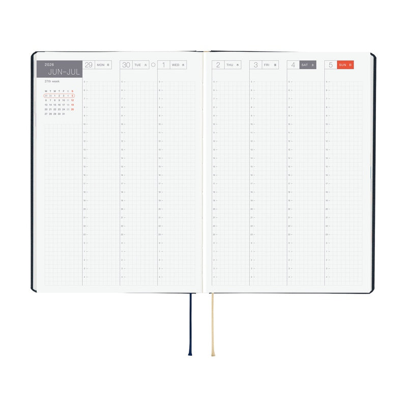 Hobonichi Techo A5 HON 2026 Slash - Navy (January Start)