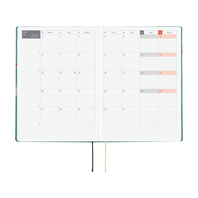 Hobonichi Techo A5 HON 2026 Bow & Tie: In the Forest (January Start)