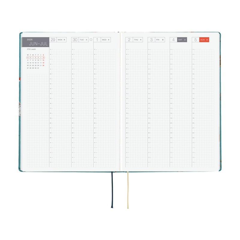 Hobonichi Techo A5 HON 2026 Bow & Tie: In the Forest (January Start)