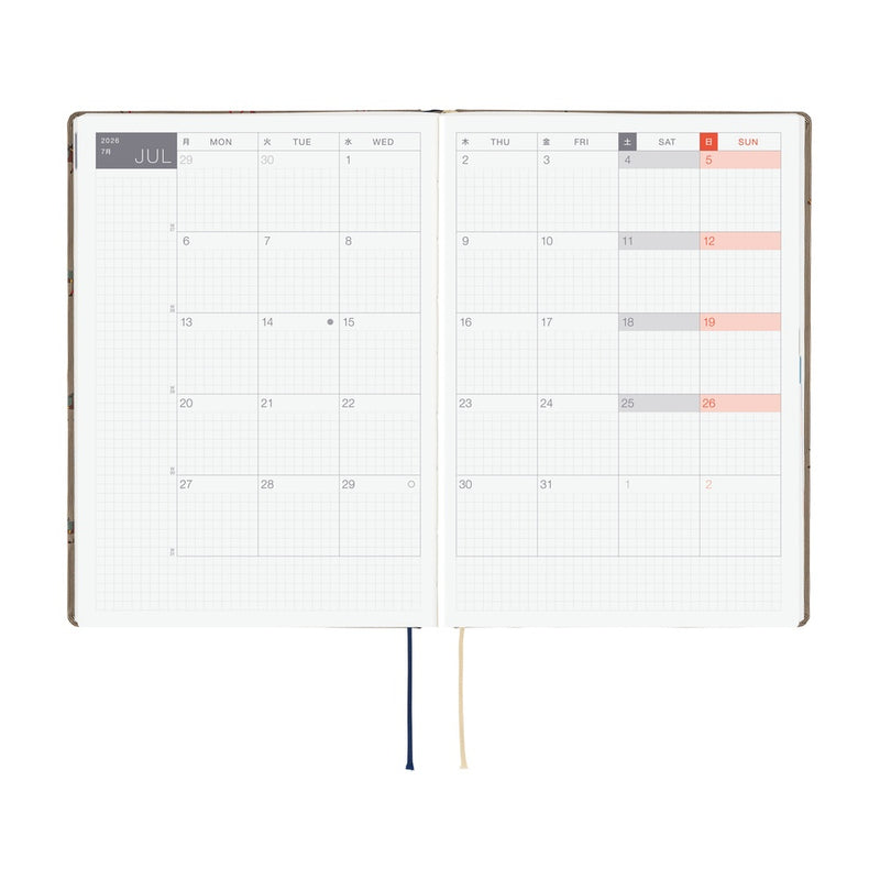 Hobonichi Techo A5 HON 2026 Bow & Tie: Galloping Horses (January Start)
