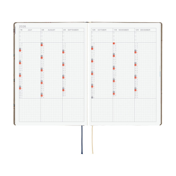 Hobonichi Techo A5 HON 2026 Bow & Tie: Galloping Horses (January Start)