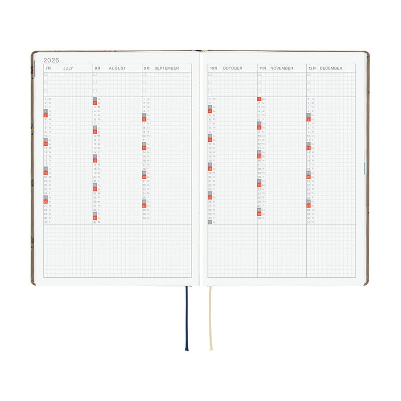 Hobonichi Techo A5 HON 2026 Bow & Tie: Galloping Horses (January Start)