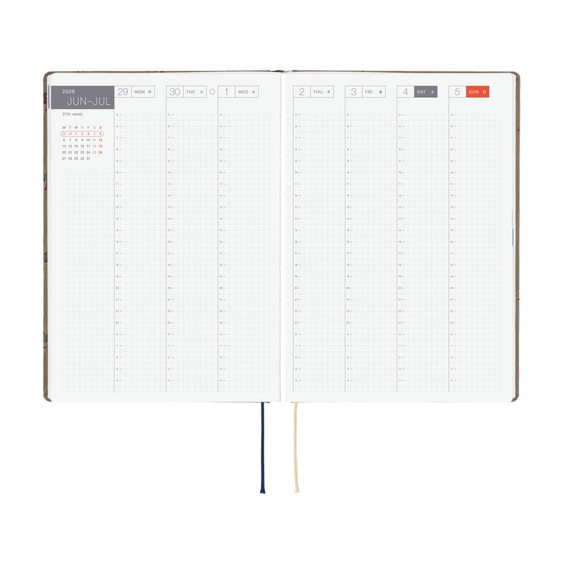 Hobonichi Techo A5 HON 2026 Bow & Tie: Galloping Horses (January Start)