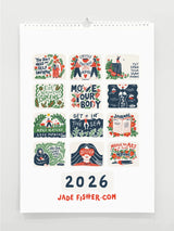 Jade Fisher - Tips for a Good Year - 2026 A3 Wall Calendar