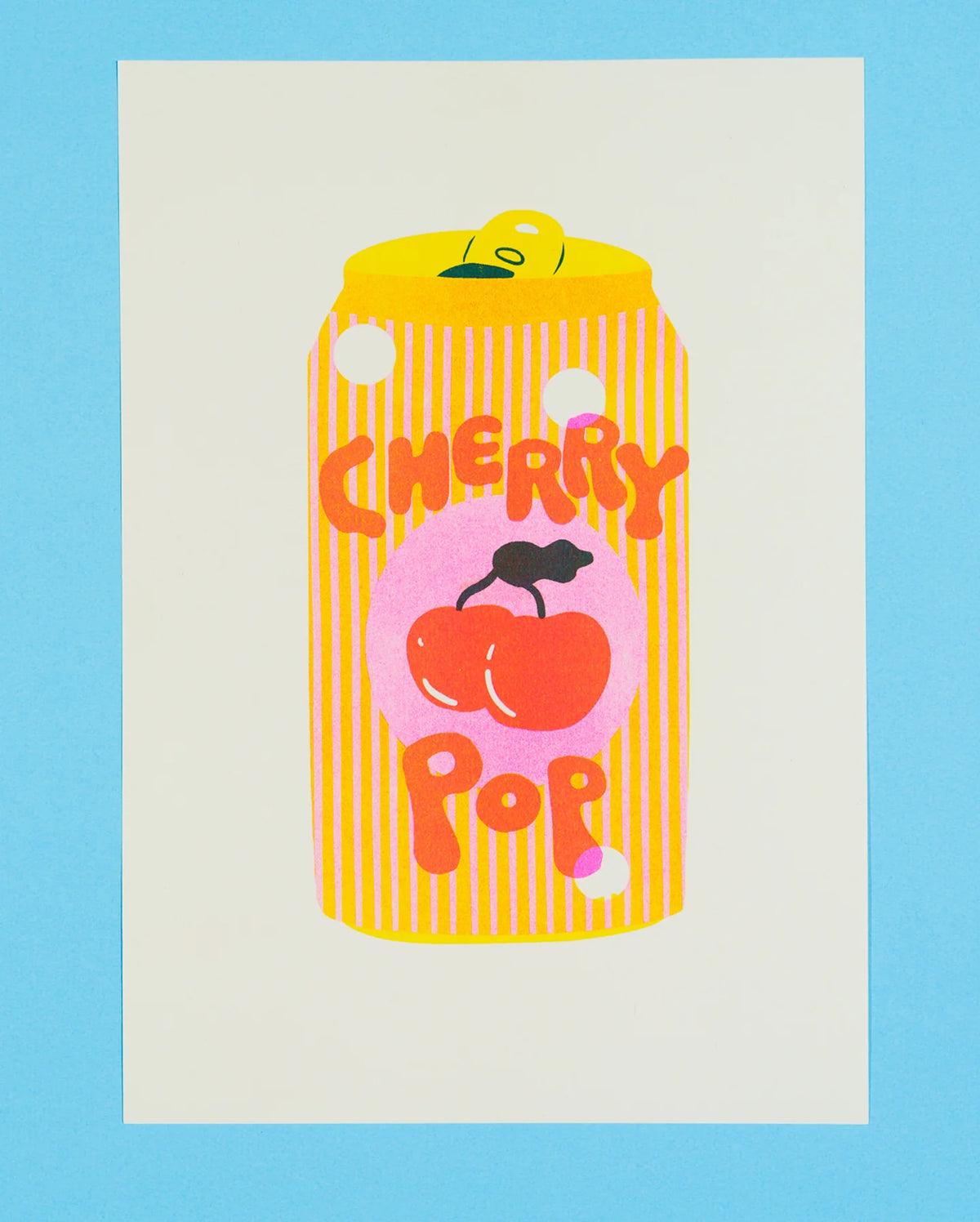Cherry Pop A4 Riso Print