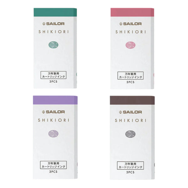 Sailor Shikori Sansui 'Four Seasons' Ink Cartridges - Set of 3
