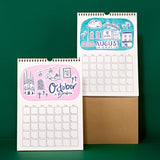 Hunter Paper Co 2025 Cities Letterpress A4 Calendar