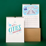 Hunter Paper Co 2025 Cities Letterpress A4 Calendar