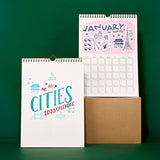 Hunter Paper Co 2025 Cities Letterpress A4 Calendar