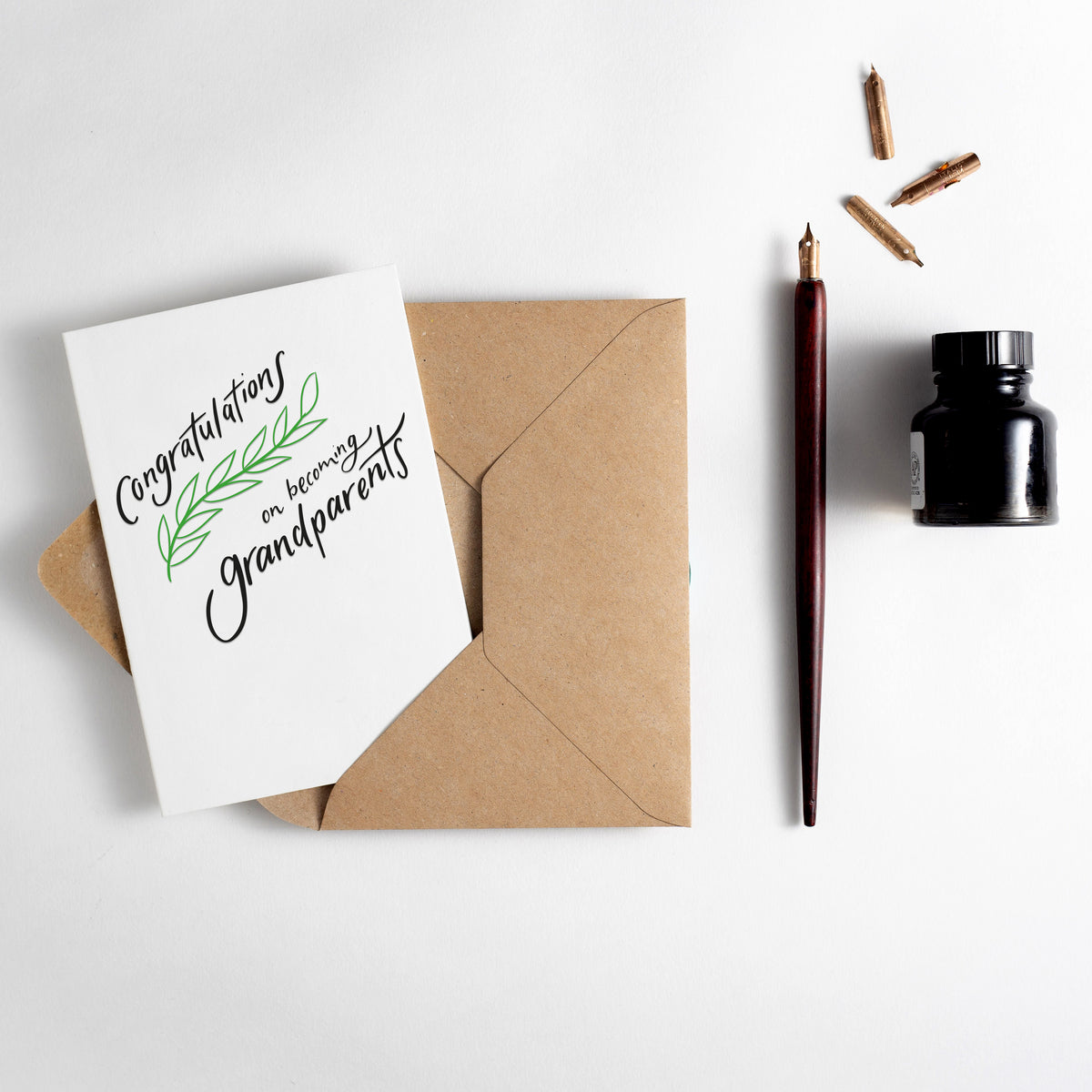Congratulations on Becoming Grandparents Letterpress Card