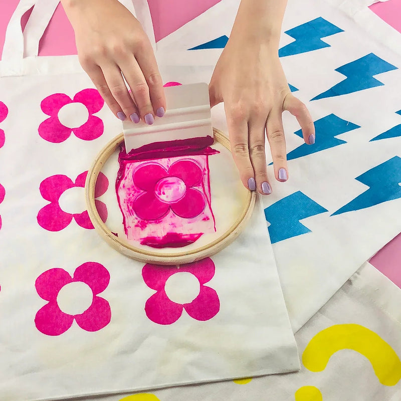 Edinburgh Craft Club Screen Print A Tote With An Embroidery Hoop Kit