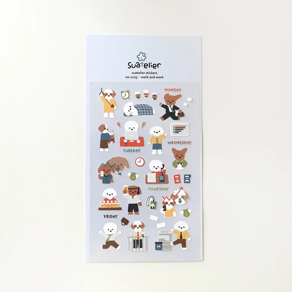 Suatelier Stickers no.1125 Work and Work