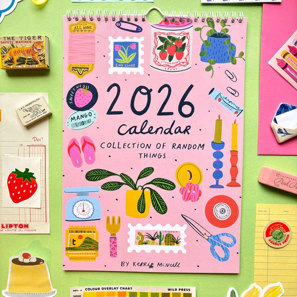 Kerrie Illustrates 2026 Random Things A4 Calendar
