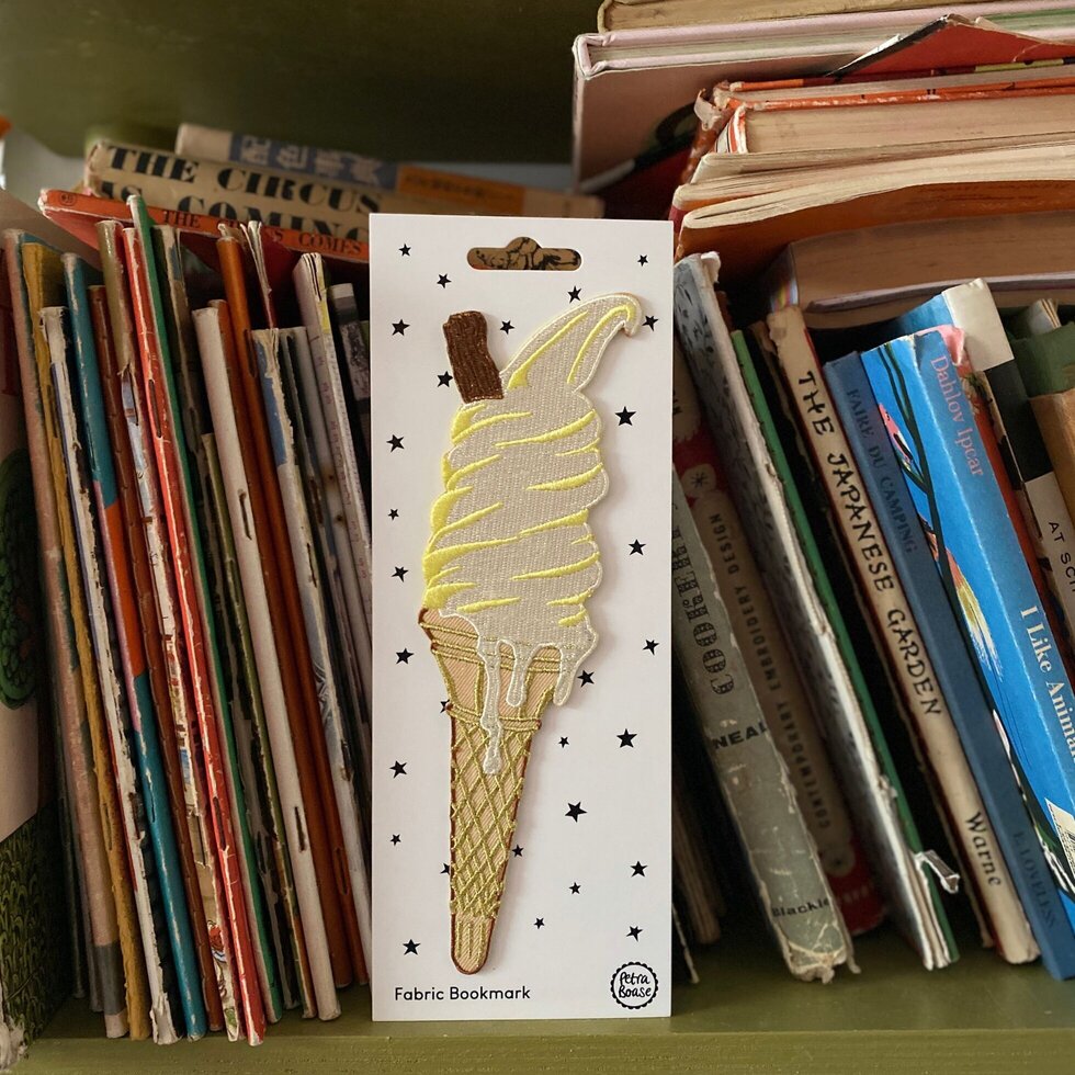 Ice Cream Fabric Bookmark
