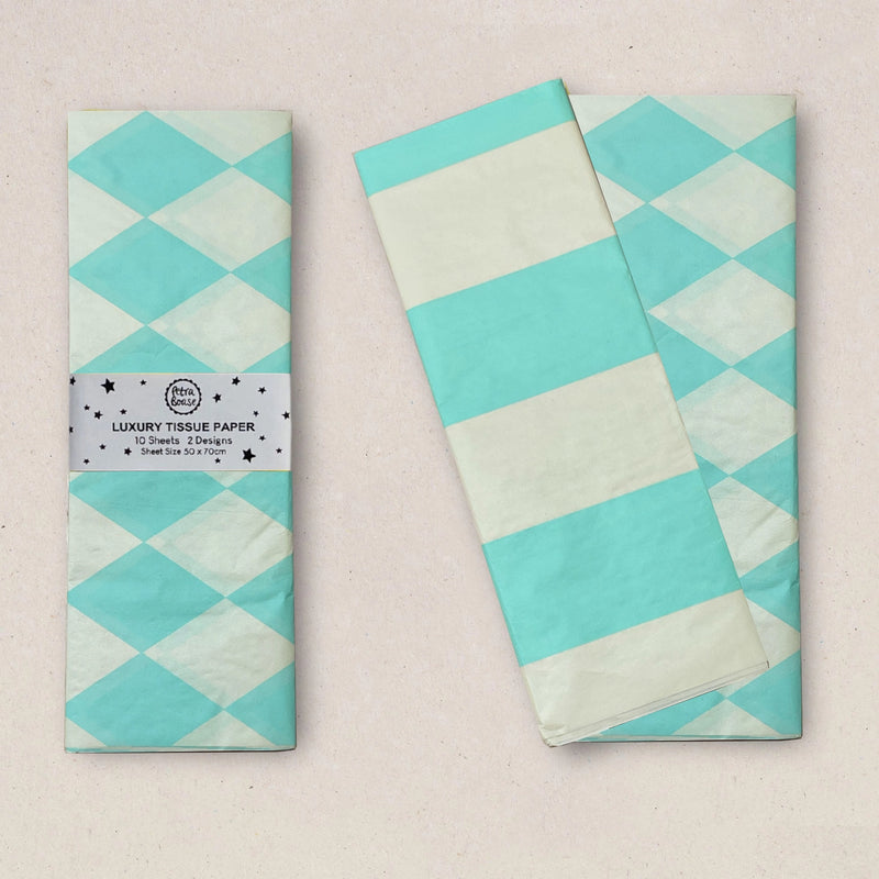 Luxury Patterned Tissue Paper Gift Wrap - Butter & Mint, £6.25