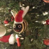 Santa Hat Bumble Bee Christmas Tree Hanging Decoration