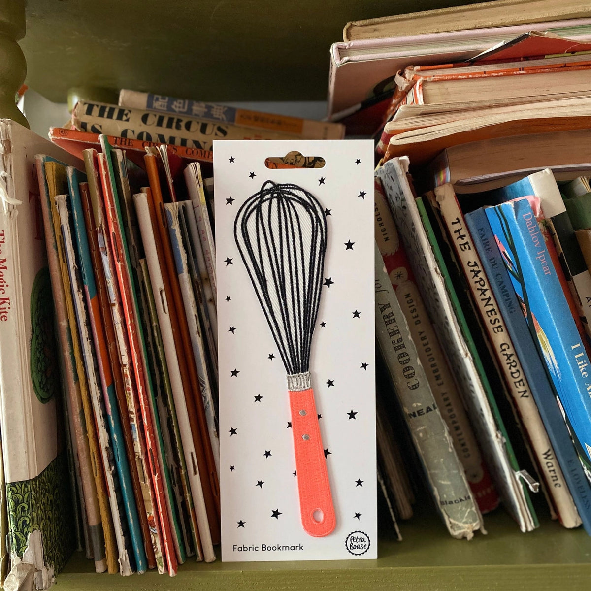 Retro Whisk Fabric Bookmark