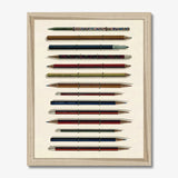Vintage Pencils Fine Art Print A3