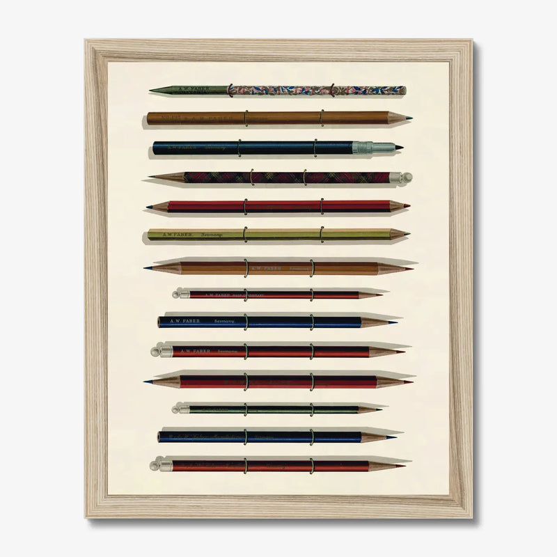 Vintage Pencils Fine Art Print A3