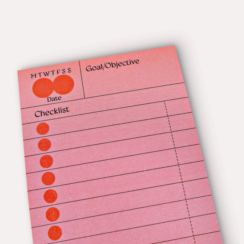 The Completist Hinoki Habit Checklist A7 Sticky Notes