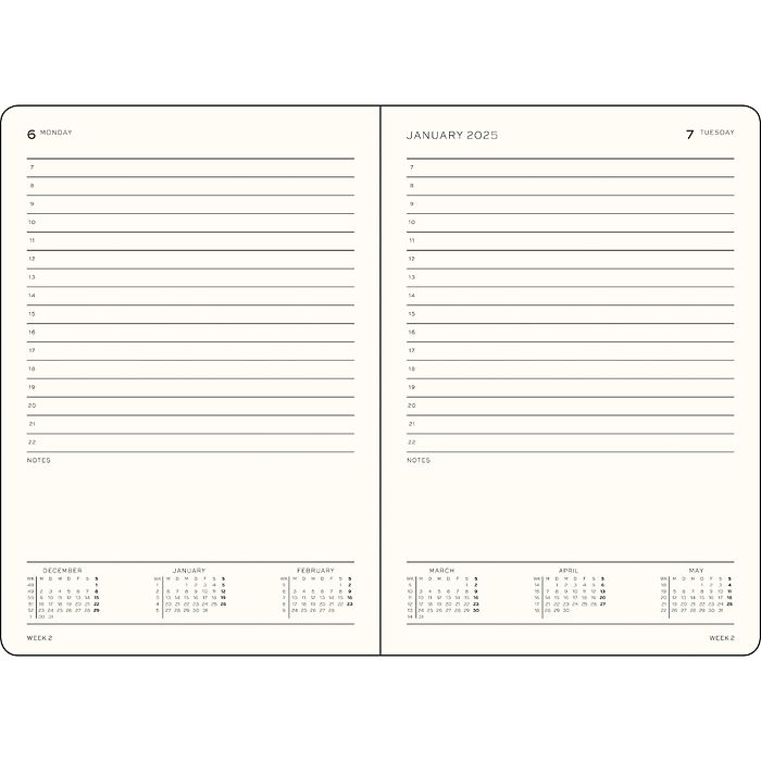 Leuchtturm 2025 Hardcover Diary - Daily Planner A5