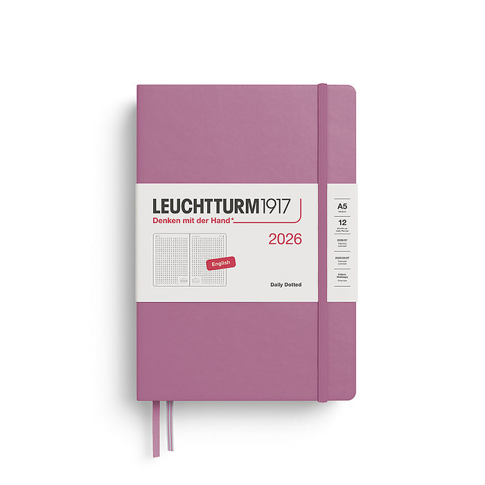 Leuchtturm 2026 Hardcover Diary - Daily Planner A5 (Dot Grid)